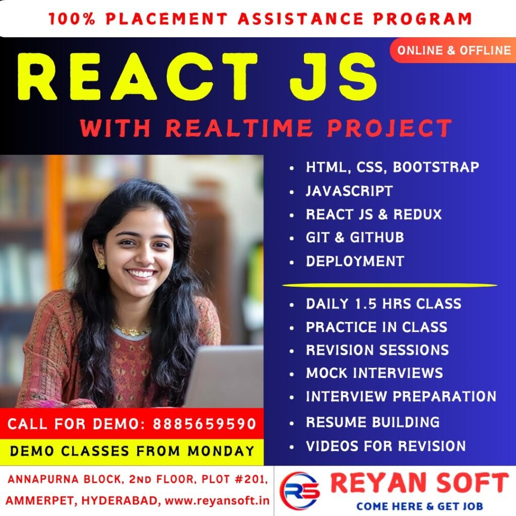 Best React JS Coaching Centres In Hyderabad Near Me
